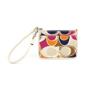 Coach Signature Scarf Print Skinny ID Wristlet